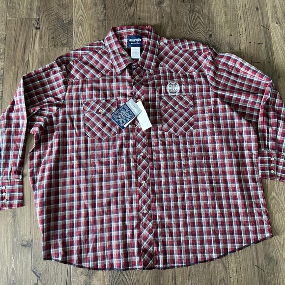 wrangler wash and wear shirts